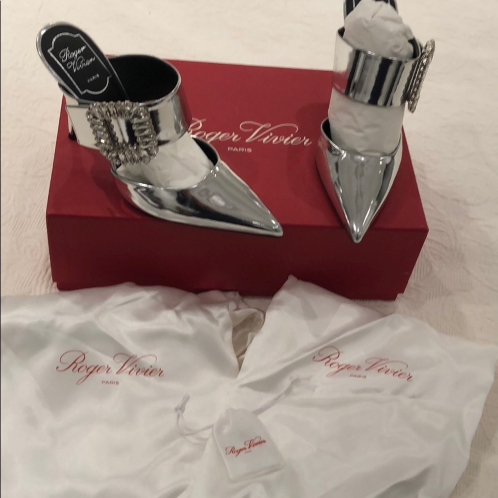 Roger Vivier mule with strass buckle